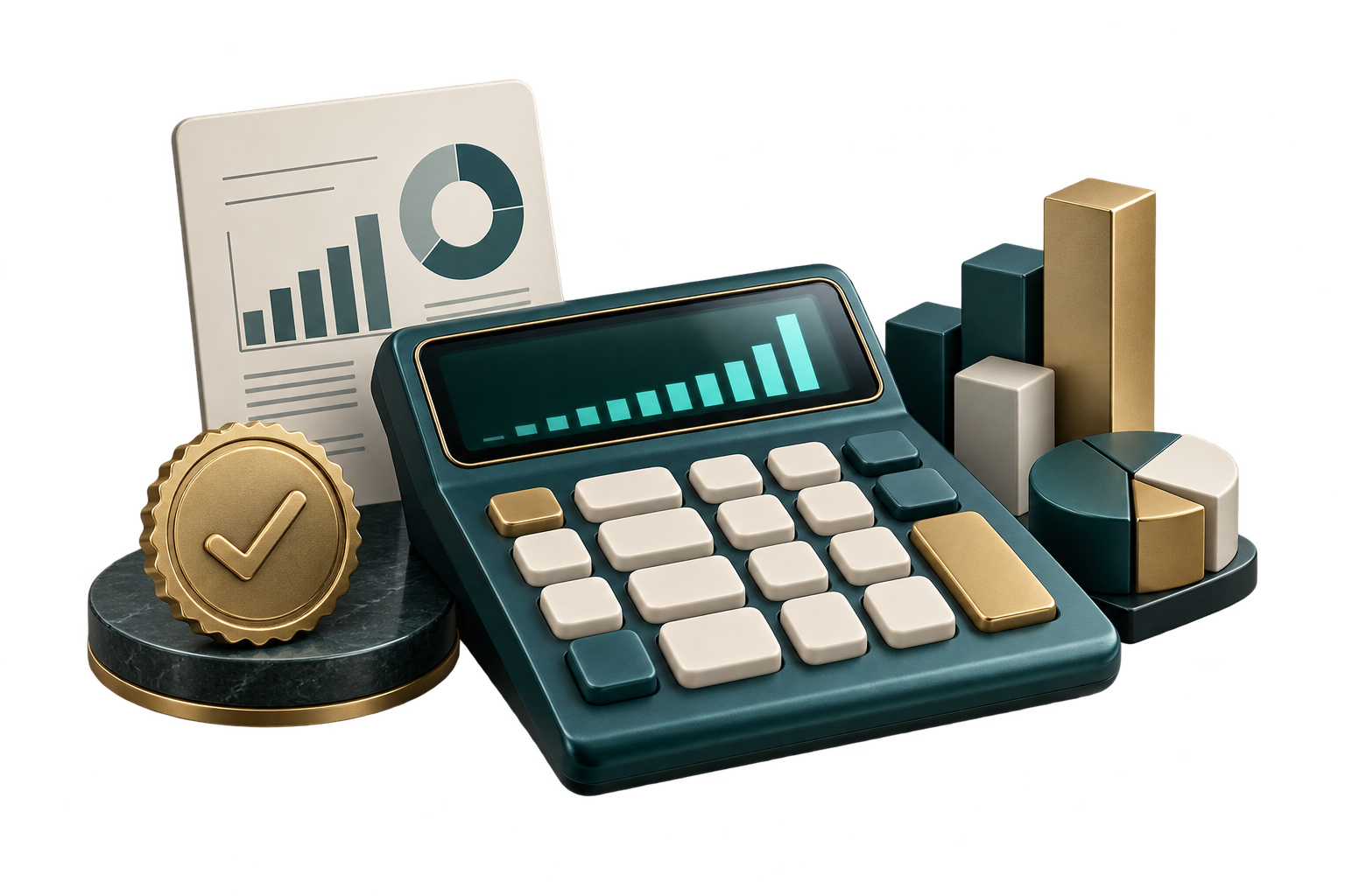 Financial calculator with transparent input and result controls