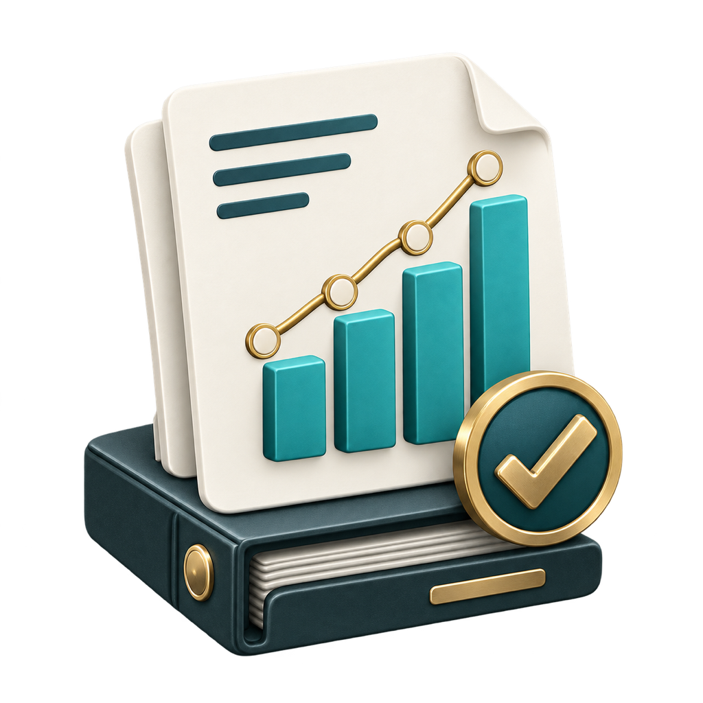 Dimensional business performance report with an attributable growth trail